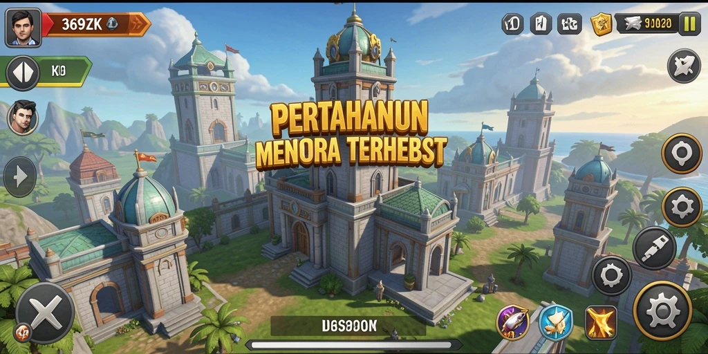 Tampilan gameplay menakjubkan dari 369ZK Tower Defense.