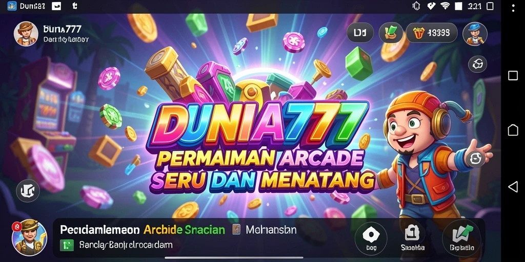 Tampilan gameplay seru di DUNIA777 dengan karakter dan level menarik.