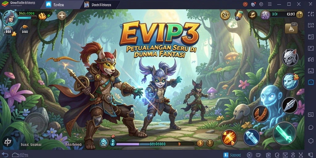 Tangkapan layar dari gameplay EVIP3 yang menunjukkan aksi seru dalam petualangan.