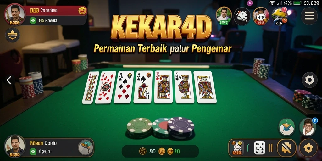 Screenshot gameplay <strong>KEKAR4D</strong> yang menunjukkan keseruan permainan Domino.