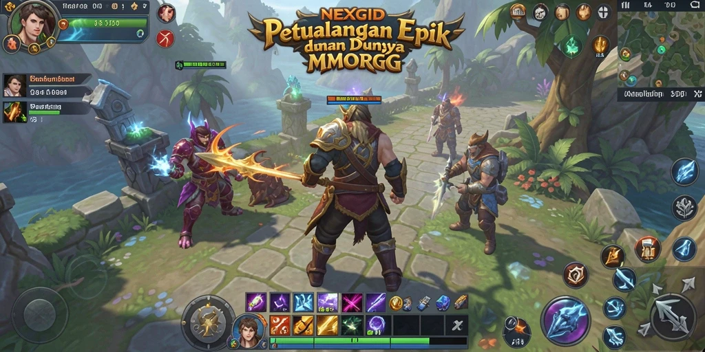 Tampilan gameplay NEXGID yang menakjubkan dan imersif.