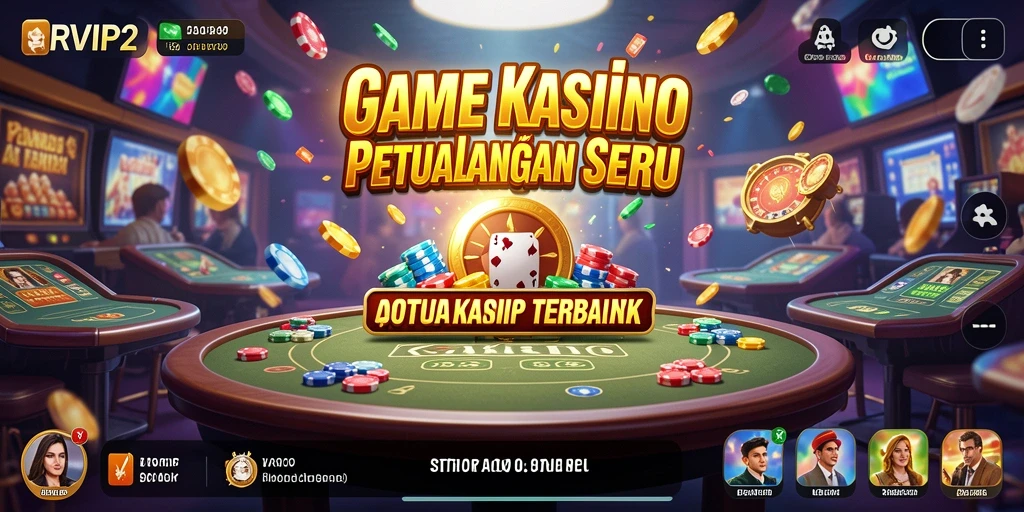 Screenshot RVIP2 menampilkan gameplay mendebarkan dengan banyak pilihan permainan Kasino.