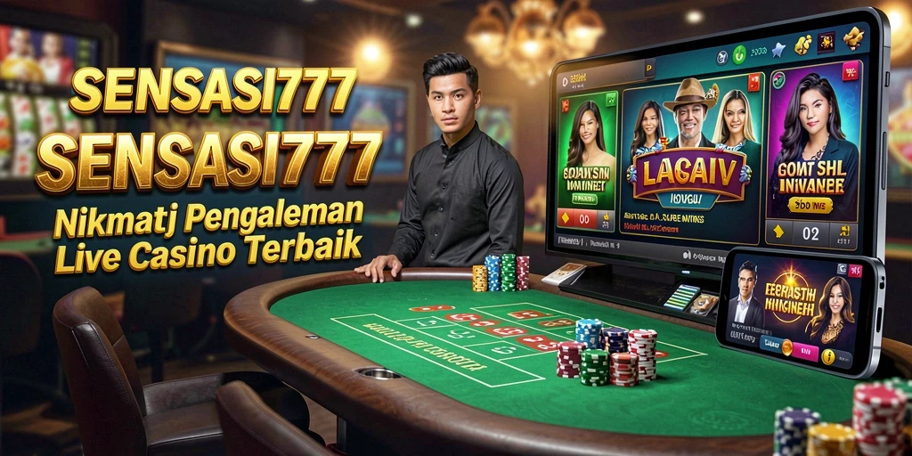 Tampilan gameplay Live Casino yang seru dan interaktif di SENSASI777.