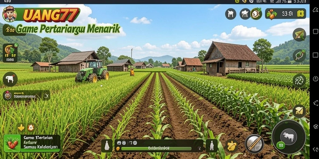 Gameplay seru dalam UANG77 dengan berbagai aktivitas pertanian.